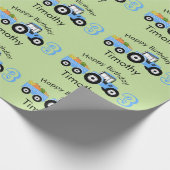 ブルートラクタートラックファーム名&年齢 ラッピングペーパー (角)