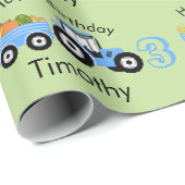 ブルートラクタートラックファーム名&年齢 ラッピングペーパー (ロールコーナー)