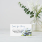 ブルートラクターベビー用ベビーシャワーブック エンクロージャーカード (スタンド正面)