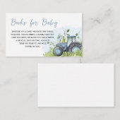 ブルートラクターベビー用ベビーシャワーブック エンクロージャーカード (正面/裏面)