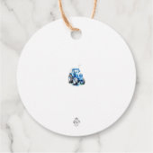 ブルートラクター誕生日サークル好意ギフトラベル フェイバータグ (裏面)