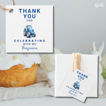 ブルートラクター誕生日スクエアビーフギフトラベル