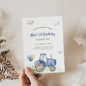 ブルートラクター誕生日招待状 招待状