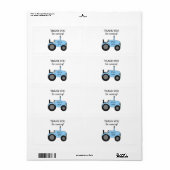 ブルートラクター赤ちゃんシャワー特典ラベル ラベル (フルシート)