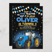 ブルートラクター3rd誕生日パーティー 招待状 (正面/裏面)