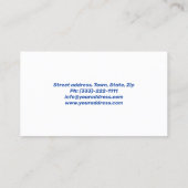 ブルートラクター – ファーム供給名刺 名刺 (裏面)