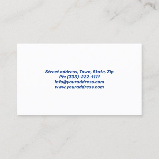 ブルートラクター – ファーム供給名刺 名刺 (裏面)