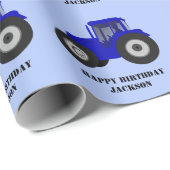 ブルートラクタ誕生日ラッピング紙 ラッピングペーパー (ロールコーナー)