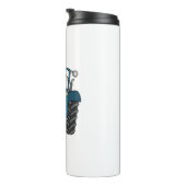 ブルートラクパーソナライズされたタカントリー結婚式の贈り物 タンブラー (回転右)