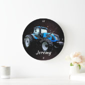 ブルートラクモダンタラウンドクロック ラージ壁時計 (ホーム)