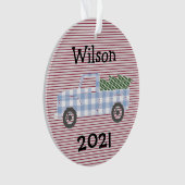 ブルートラックとのレビューオーナメント中の子年 オーナメント (正面)