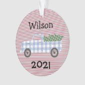 ブルートラックとのレビューオーナメント中の子年 オーナメント (正面)