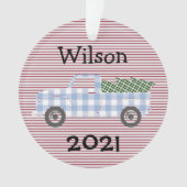 ブルートラックとのレビューオーナメント中の子年 オーナメント (正面)