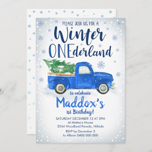 ブルートラックウィンターワンダーランド招待状ボーイ1st 招待状 (正面/裏面)