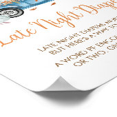 ブルートラックカボチャ深夜おむつ赤ちゃんシャワー ポスター (角)