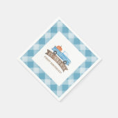 ブルートラックカボチャ誕生日秋1st誕生日 スタンダードカクテルナプキン (角)