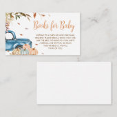 ブルートラックカボチャ赤ちゃんシャワーブックベビー エンクロージャーカード (正面/裏面)