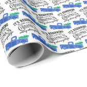 ブルートラッククリスマスに見え始める ラッピングペーパー (ロールコーナー)