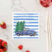 ブルートラッククリスマスナプキンカスタムズ スタンダードカクテルナプキン (インサイチュ)