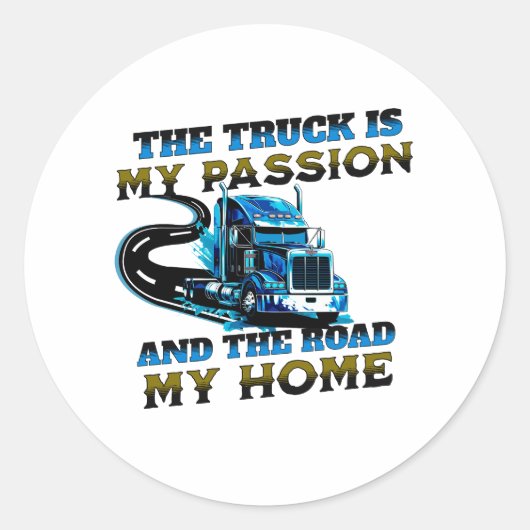 ブルートラックスピードロードパッションホームドライバーデザイン ラウンドシール (正面)