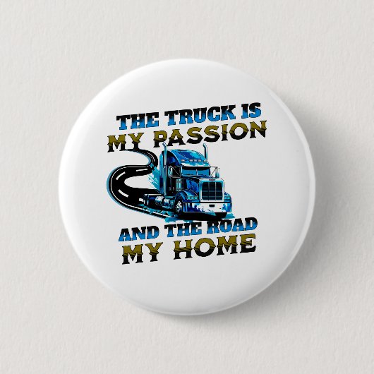 ブルートラックスピードロードパッションホームドライバーデザイン 缶バッジ (正面)