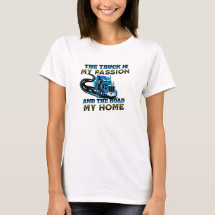 ブルートラックスピードロードパッションホームドライバーデザイン Tシャツ