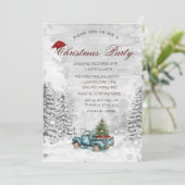 ブルートラックパインツリー雪の森クリスマス 招待状 (スタンド正面)
