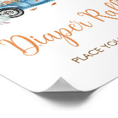 ブルートラックパンプキンおむつラッフルベビーシャワー ポスター (角)