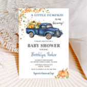 ブルートラックパンプキンベビーシャワー招待状 招待状
