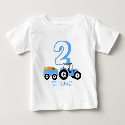ブルートラックファームプロデュース誕生日ボーイ ベビーTシャツ (正面)