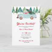 ブルートラックホリデーパーティー招待状 招待状 (スタンド正面)