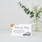 ブルートラック秋カボチャ赤ちゃんシャワーブックベビー エンクロージャーカード (スタンド正面)