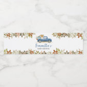 ブルートラック秋カボチャ赤ちゃんシャワー ペットボトルラベル (シングルラベル)