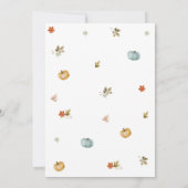 ブルートラック秋カボチャ赤ちゃんシャワー 招待状 (裏面)