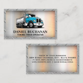 ブルートラック車 |金属 名刺 (正面/裏面)