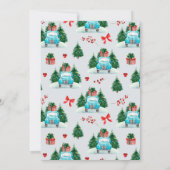 ブルートラック、ライトリーフクリスマスパーティの招待状 招待状 (裏面)