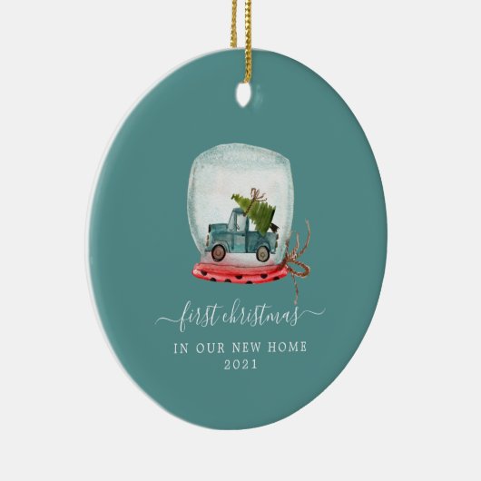 ブルートラック |初めてのクリスマスズニューホームセラミックオーナ セラミックオーナメント (右)