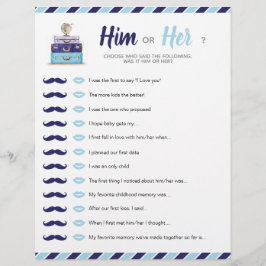 ブルートラベルシャワーベビーブライダル彼または彼女のゲーム