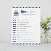 ブルートラベルシャワーベビーブライダル彼または彼女のゲーム (スタンド正面)