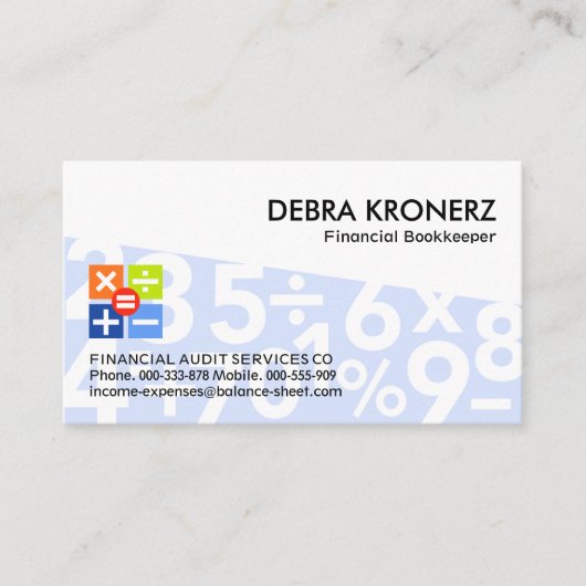 ブルートラペジウム算数ブックキーパー 名刺 (正面)