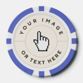 ブルートランプのポーカーチップカスタム – イメージ/文字の追加 ポーカーチップ (正面)