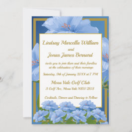 ブルートランペットフラワーズ庭園の結婚式招待状 招待状