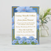 ブルートランペットフラワーズ庭園の結婚式招待状 招待状 (スタンド正面)