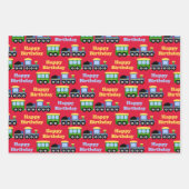 ブルートレインエンジン及び石炭車誕生日 ラッピングペーパーシート (正面3)