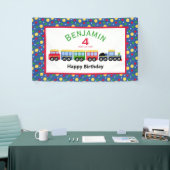 ブルートレインエンジン及び石炭車誕生日 横断幕 (トレードショー)