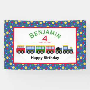 ブルートレインエンジン及び石炭車誕生日 横断幕