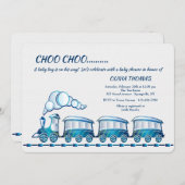 ブルートレインベイビーシャワー招待状 招待状 (正面/裏面)