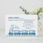 ブルートレインベイビーシャワー招待状 招待状 (スタンド正面)