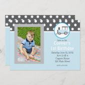 ブルートレイン誕生日招待状 招待状 (正面/裏面)