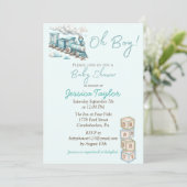 ブルートレイン オー ボー ベイビーシャワー招待状 招待状 (スタンド正面)